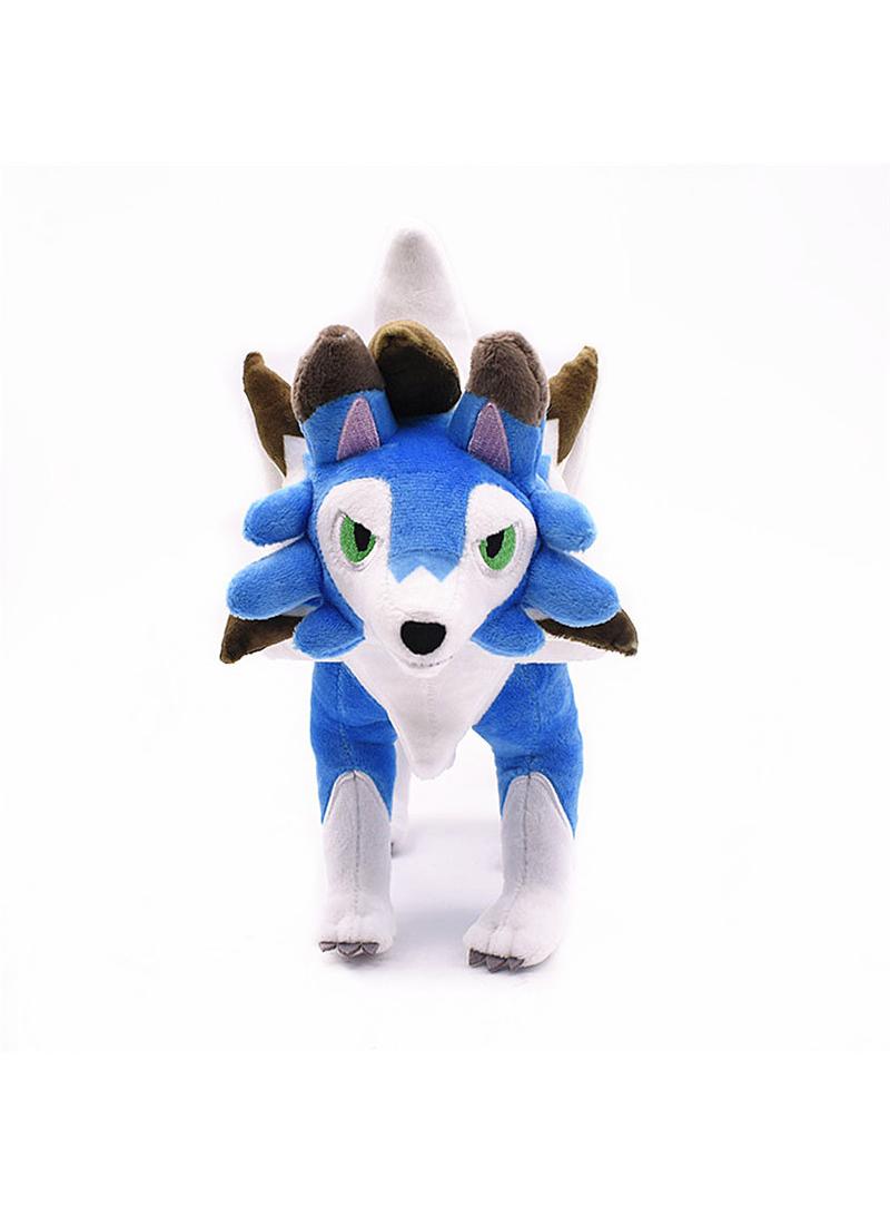 Bluejw 1-Piece Pocket Monsters Figure Lycanroc Plush Toys 23cm - Image 2
