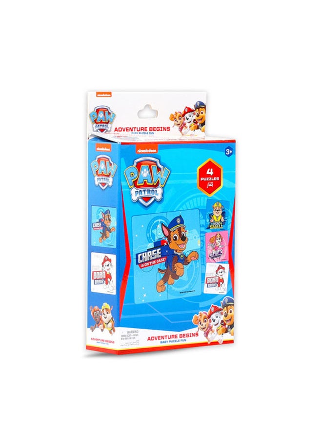 nickelodeon Paw Patrol-Adventure Begins Baby Puzzle Fun 4 In 1 Puzzles 3 Years And Above  - Image 1