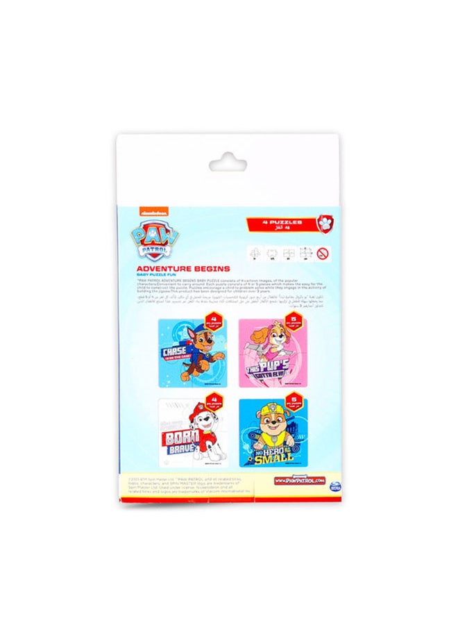 nickelodeon Paw Patrol-Adventure Begins Baby Puzzle Fun 4 In 1 Puzzles 3 Years And Above  - Image 3