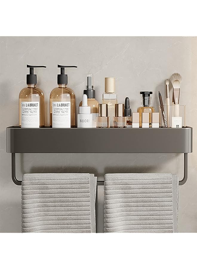 Raxoom Bathroom Shelves Wall Mounted Shower Caddy Rustproof Shower Rustproof Titanium Alloy Shower Organizer Racks for Bathroom Kitchen (Large with Bar) - Image 1