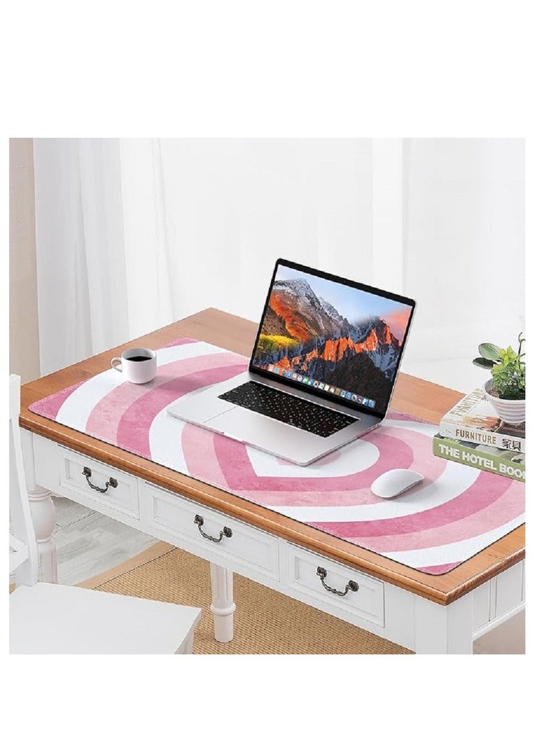 general Pink  Large Mouse Pad For Desktop 900x400x3mm Extended Keyboard Pad Gaming Mouse Pad Non-slip Rubber Base Mouse Pad Desk Accessories Ladies Desk Storage Box Heart Shaped Pink - Image 5