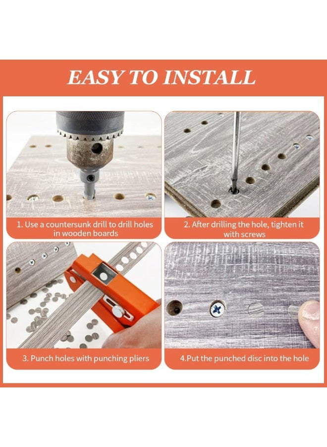 3 × 10 mm Wood Counterbore Drill Bit with Adjustable Depth Stop, 10 mm Plug Cutter for Wood & PVC Screw Hole Covers, Includes 4 Replacement Drill Bits, Counterbore & Plug Cutter Set - Image 4