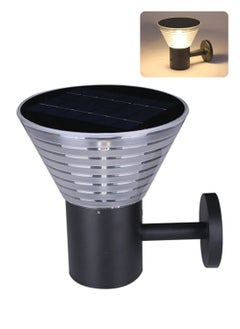 Vmax Solar Wall Lamp with 3.2V 6Ah Li-ion Battery, 3000K Warm White CCT, ≥70 CRI, LED 2835, Aluminum + PC Build, Optical Control, 30,000H Lifespan, Waterproof Outdoor Light For courtyard Garden Patio  - Image 1