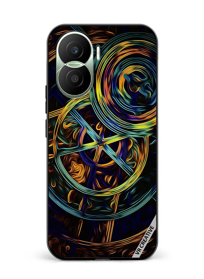 VR CREATIVE Protective Case Cover For Honor Play7T Pro Abstract Design Multicolour - Image 1