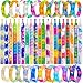 IERKEIE 60 Pcs Pop Bracelet Bubble Fidget Sensory Toys for Party Favors Pop Keychain Bulk for Classroom Prizes Easter Egg Basket Stuffers Christmas Valentine Gifts for Kids Students - Image 3