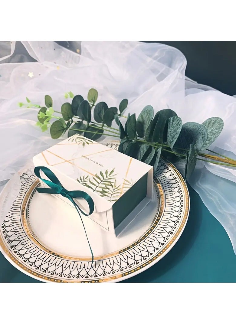 Generic 20pcs Elegant Dark Green Gift Boxes with Ribbon – Perfect for Birthdays, Weddings, Baby Showers, Anniversaries, Christmas, New Year, and Festive Celebrations – Ideal for Chocolates, Cookies, Cakes, Party Favors, and Customizable Gifts  - Image 5