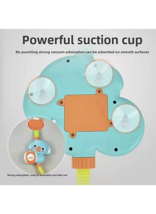 Generic - Children's Bath Toy Elephant Koala Electric Shower Sprinkler Water Sprinkling Bath Internet Red Same-Specifications:Green Elephant Shower Battery Version + Electric Crab Bubble Machine - Image 1