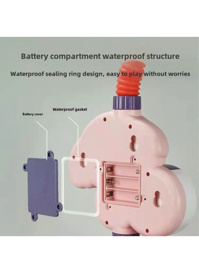 Generic - Children's Bath Toy Elephant Koala Electric Shower Sprinkler Water Sprinkling Bath Internet Red Same-Specifications:Green Elephant Shower Battery Version + Electric Crab Bubble Machine - Image 1