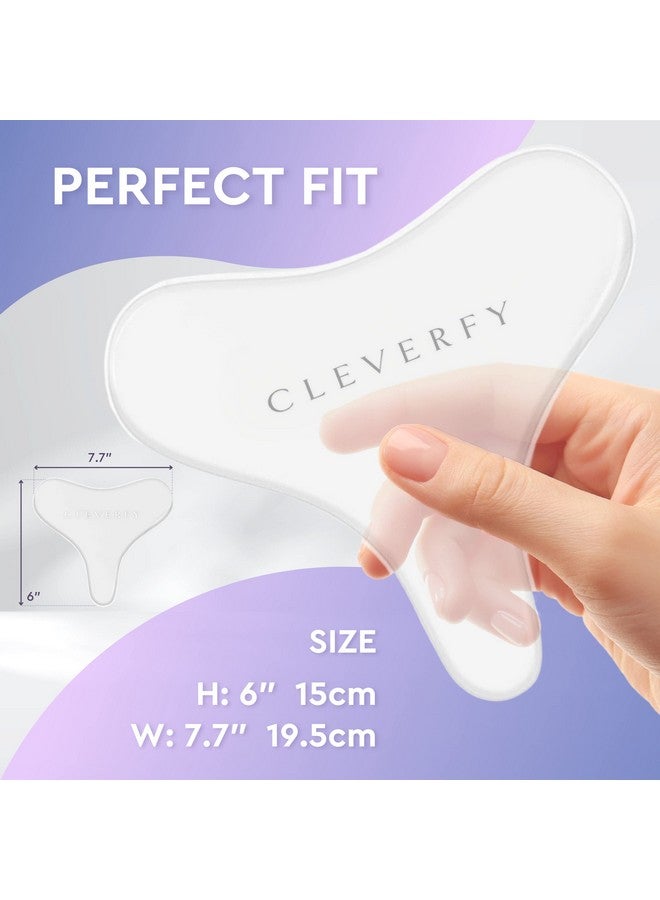 CLEVERFY Silicone Chest Wrinkle Pads Sleeping Reusable (2 Pack T-shape) - Silicone Decollete Anti Wrinkle Chest Pads - Anti Wrinkle Patches for Decollete Wrinkle Prevention - Image 5