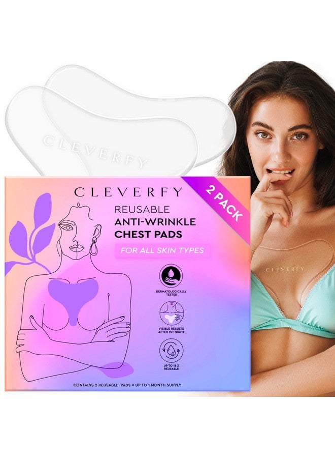 CLEVERFY Silicone Chest Wrinkle Pads Sleeping Reusable (2 Pack T-shape) - Silicone Decollete Anti Wrinkle Chest Pads - Anti Wrinkle Patches for Decollete Wrinkle Prevention - Image 1