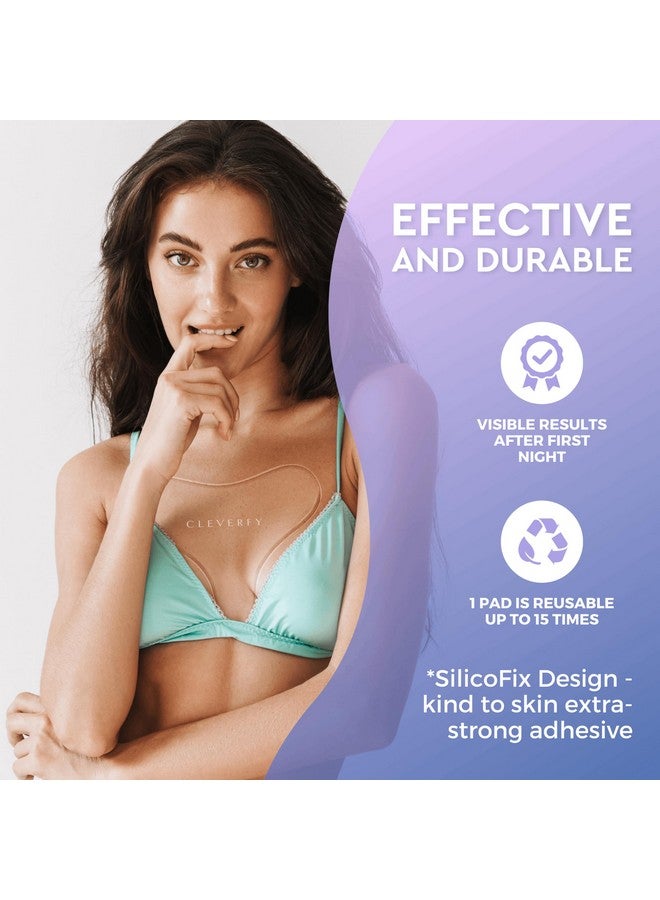 CLEVERFY Silicone Chest Wrinkle Pads Sleeping Reusable (2 Pack T-shape) - Silicone Decollete Anti Wrinkle Chest Pads - Anti Wrinkle Patches for Decollete Wrinkle Prevention - Image 4