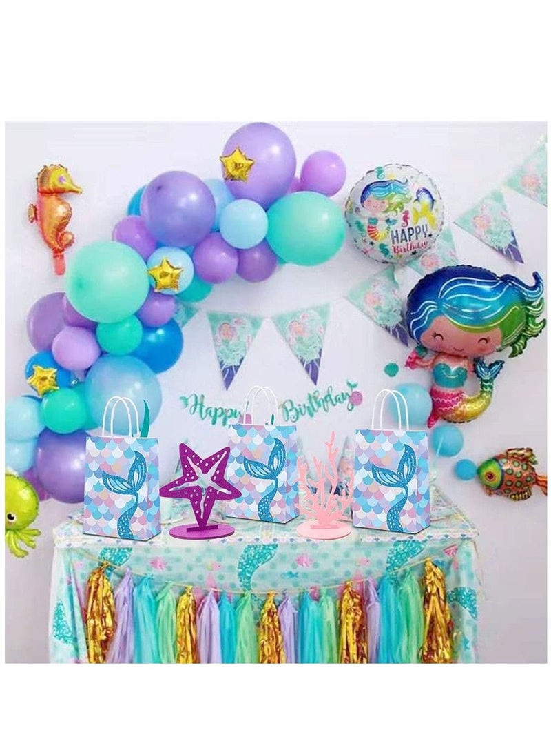 20pcs Mermaid Party Goodie Bags Blue