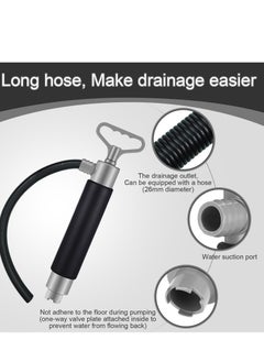 Excefore 2 Pack Kayak Hand Pump, 16.1 Inch Manual Portable Kayak Hand Water Pumps with Hose,Suitable for Kayak Rescue Outdoor Survival (Black Gray)  - Image 3