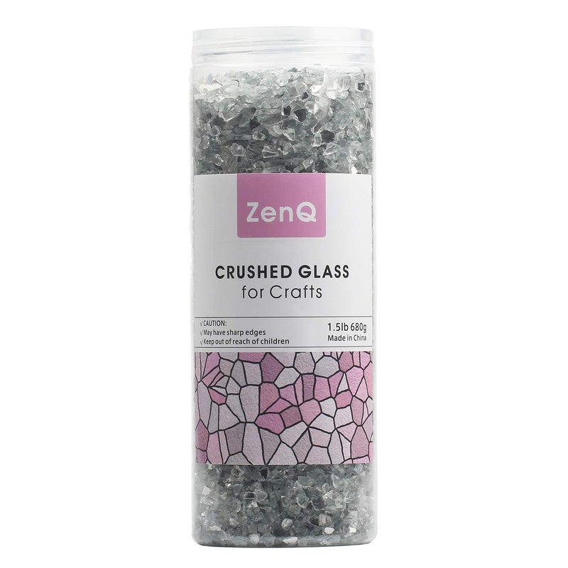 ZenQ Crushed Glass for Crafts, Resin Art. 1.5 lbs - Image 2