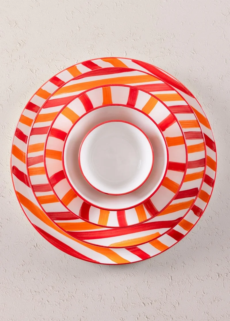 ذا ميا Joy Serving Plate Set of 6 Red 26 cm