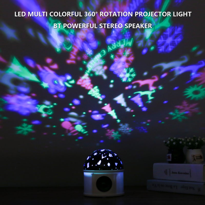 LEDs Ball Light Projector Light BT Music Speaker Player 360° Rotation Projector for Bedroom DJ Party Lamp USB Powered Projector Night Light - Image 3
