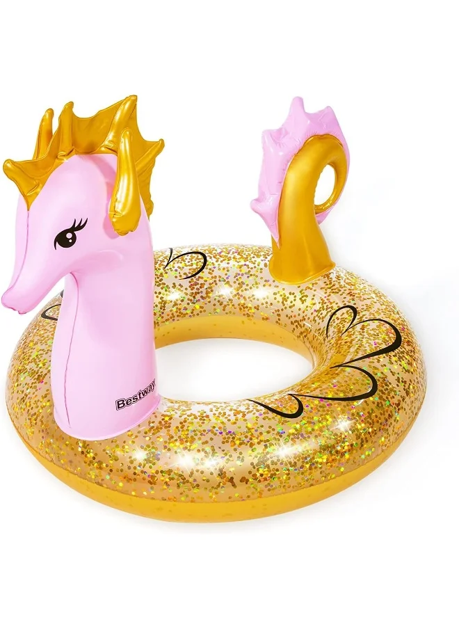 بست واي 45" X 41" Glitter Seahorse Swim Ring