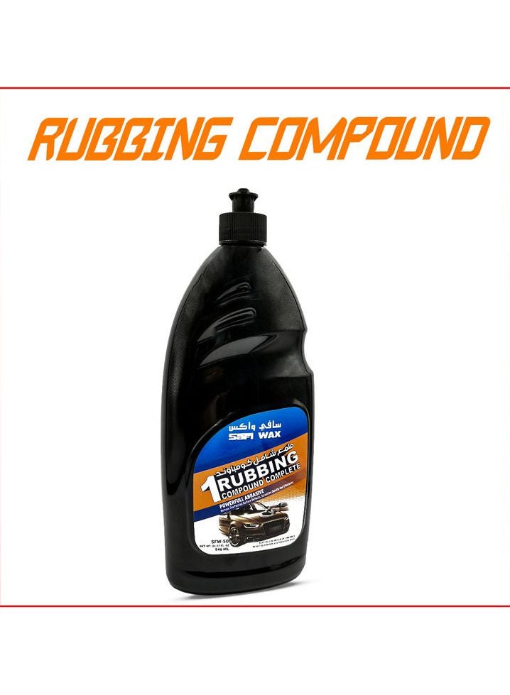 وافي SAFI WAX SFW50 - مجمع فرك السيارة كامل 946ml ، مركب فرك قوي - Image 1