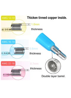 Generic 110 Pcs Waterproof Electrical Bullet Wire Connectors Kit, Female and Male Terminals for Marine Use, Reliable and Durable Wire Connectors  - Image 4