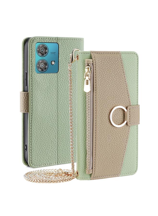 S-TOP Case For Motorola Edge 40 Neo 5G Crossbody Litchi Texture Leather Phone Case - Image 1