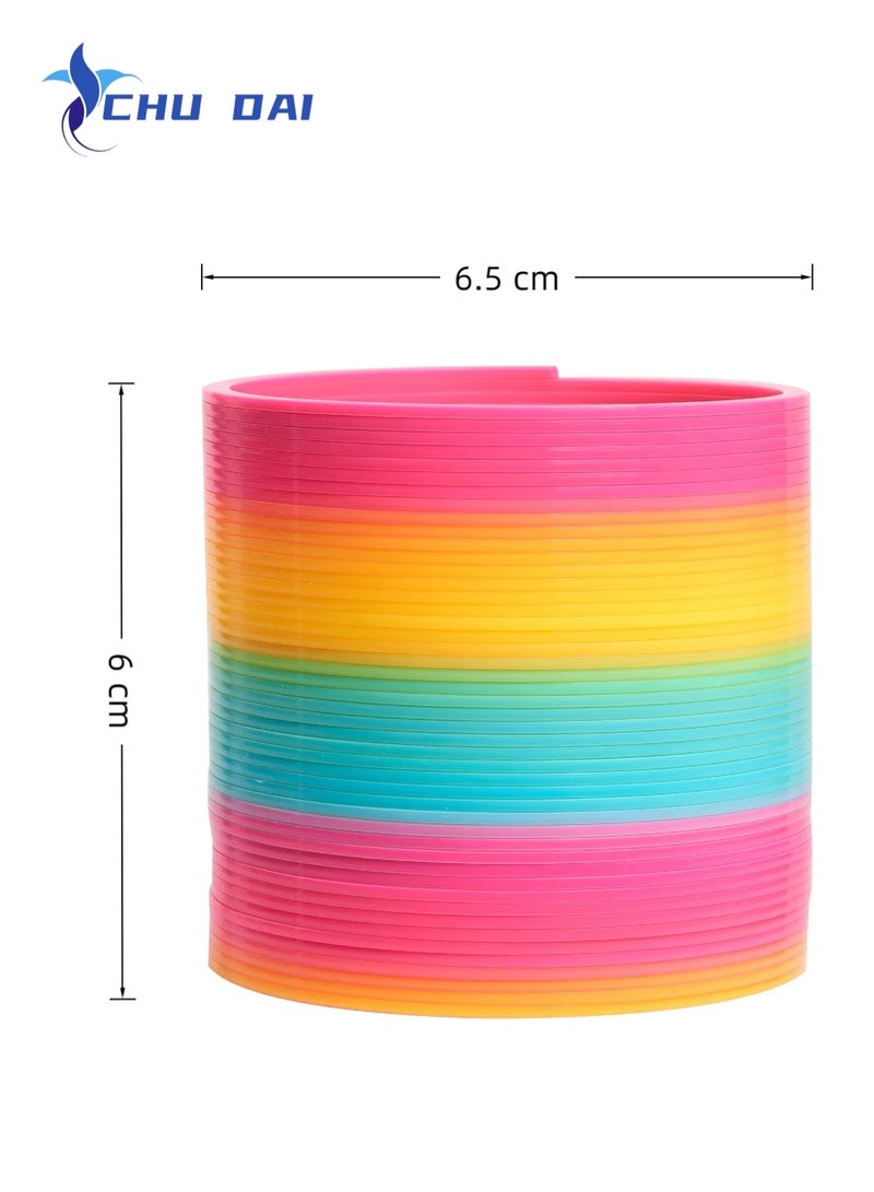 CHU DAI 6CM Diameter Walking Spring Toy, Plastic Rainbow Giant Slinky, Fidget Toy, Kids Toys for Ages 5 Up - Image 2