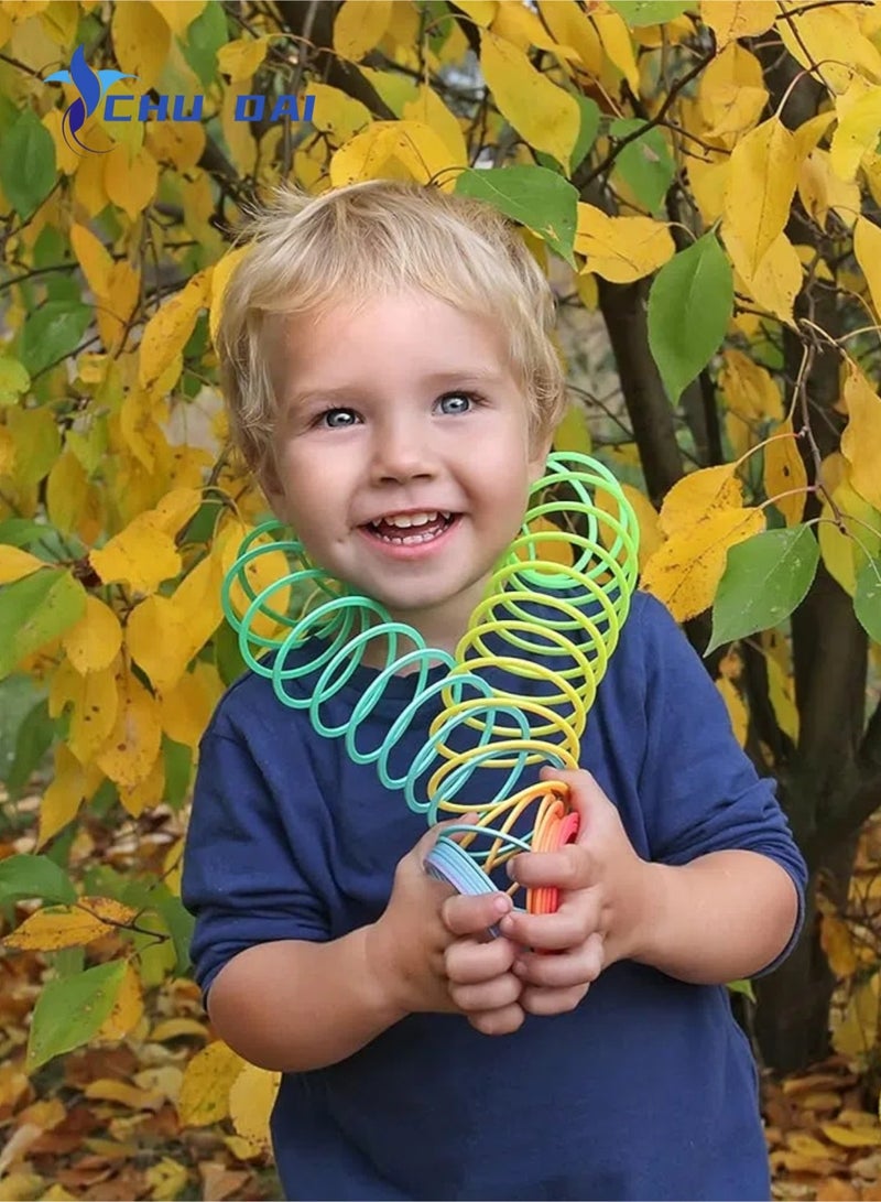 CHU DAI 6CM Diameter Walking Spring Toy, Plastic Rainbow Giant Slinky, Fidget Toy, Kids Toys for Ages 5 Up - Image 3