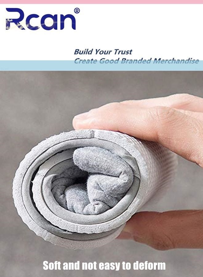 ركان 5 أزواج من شباشب الصوف المرجاني للاستعمال مرة واحدة، غير قابلة للانزلاق، سميكة ودافئة وقابلة للغسل، نعال سفر محمولة قابلة للتنفس من جلد الغزال الناعم للاستعمال مرة واحدة للجنسين مناسبة للفندق المنزلي - Image 5