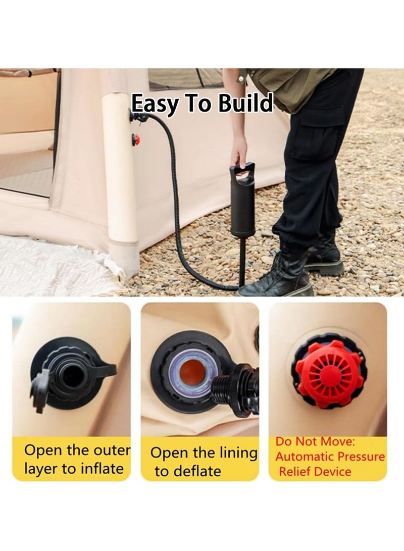 Loquat Inflatable Tent for Camping with Pump Moisture-Proof Pad Storage Bag Waterproof Easy Setup for 2-4 People Outdoor Camping - Image 4