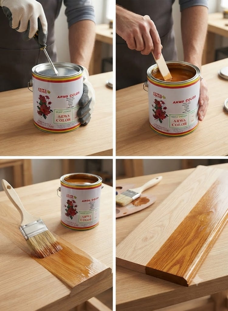 Arwa Color Wood Varnish for Furniture Wooden Hardware (1 US Gallon, SEQUOIA 508) - Image 2