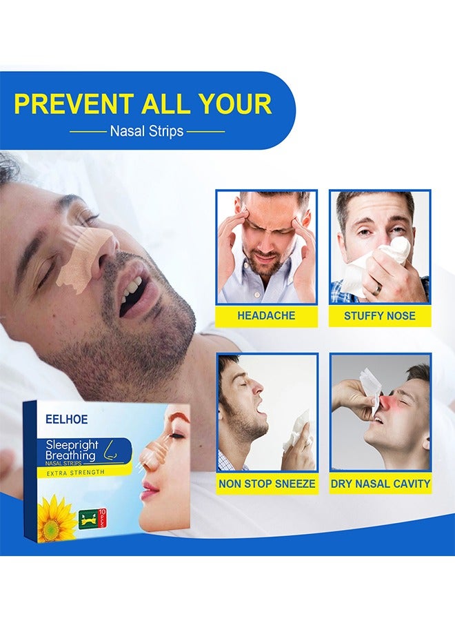 إيلهو 1 صندوق / 10 قطعة نوم تنفس أنف شريط - Image 4