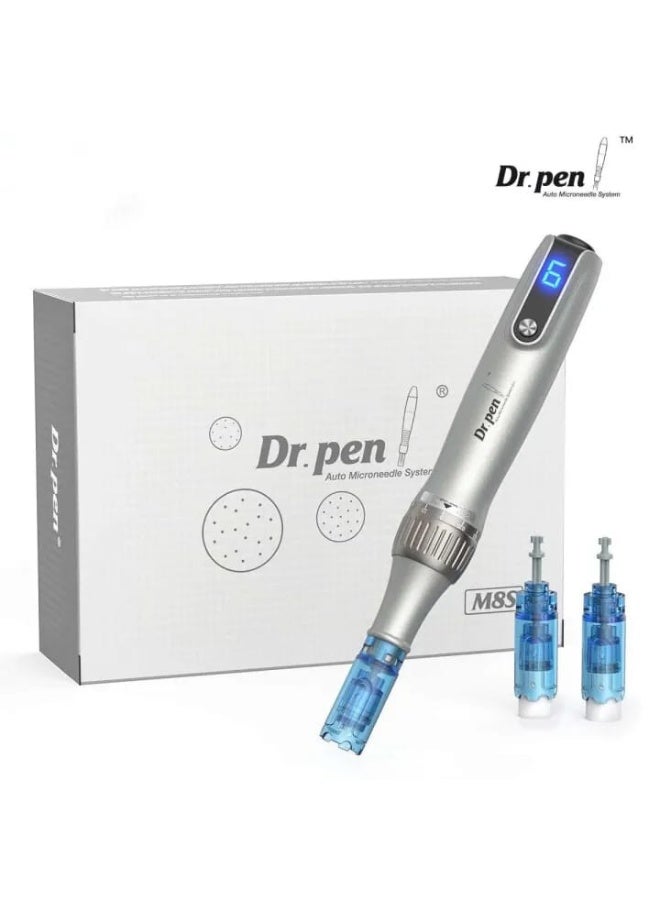 دي آر. بن مجموعة قلم ديرما المتطور Dr.Pen M8S + خرطوشتين، قلم ديرما M8S بالإبر الدقيقة - Image 1