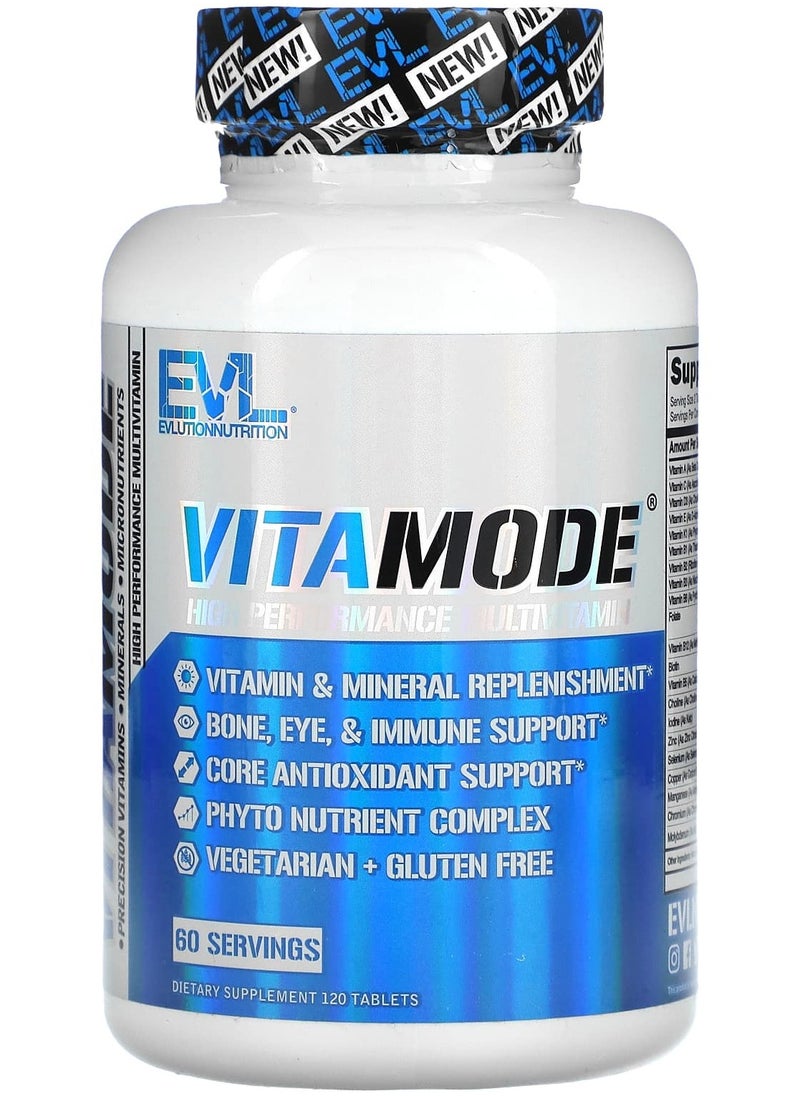EVLUTION NUTRITION VitaMode, High Performance Multivitamin, 120 Tablets 