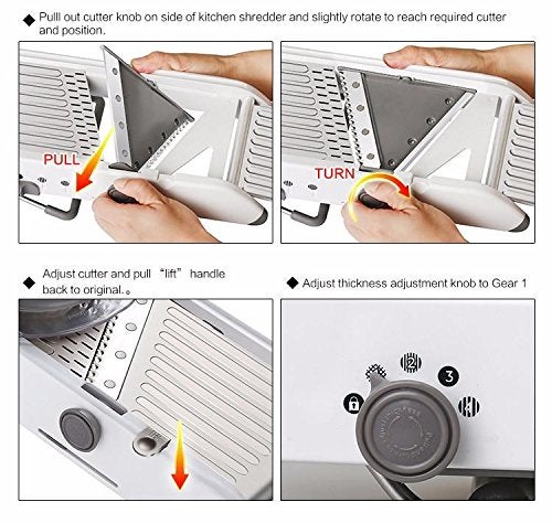 Kriya Kriya 2018 New Launched Slicing system with no removable blades Professional Cubing Mandoline Slicer  - Image 3