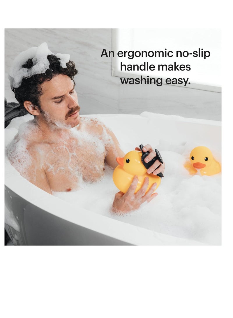 manscaped MANSCAPED The Body Buffer Premium Silicone Scrubber for Nourishing, Cleaning & Exfoliating Your Skin - Lather Boosting Bristles with Ergonomic No-Slip Handle, Long-Lasting & Easy to Clean (1-Pack) - Image 5