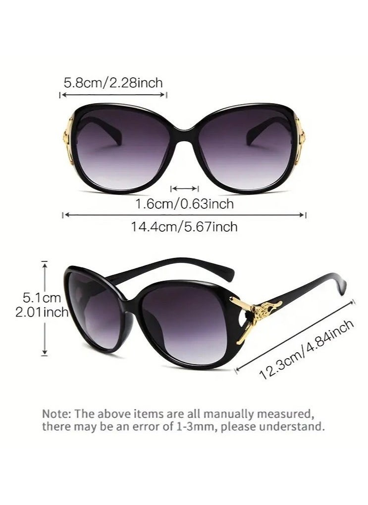 Ucanbe - Round Fashion Sunglasses: Gradient Lens Casual Outdoor Eyewear for Women's Travel Beach Adventures - Image 1