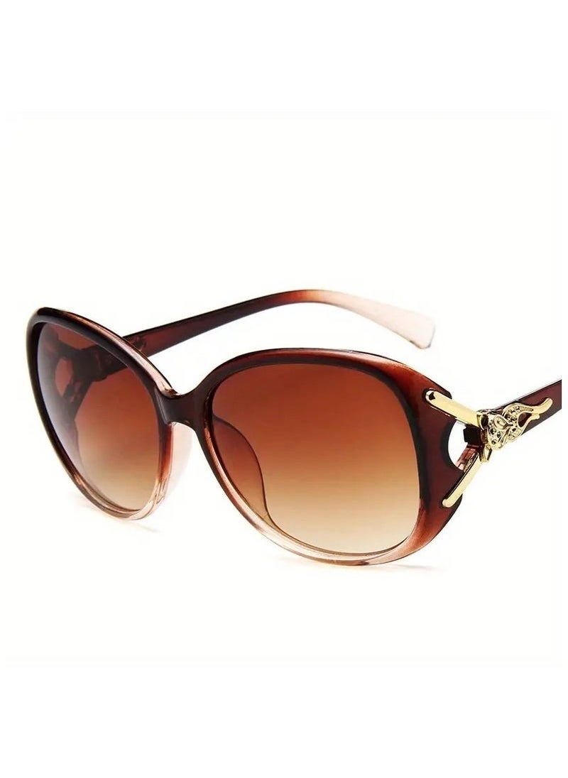 Ucanbe - Round Fashion Sunglasses: Gradient Lens Casual Outdoor Eyewear for Women's Travel Beach Adventures - Image 1