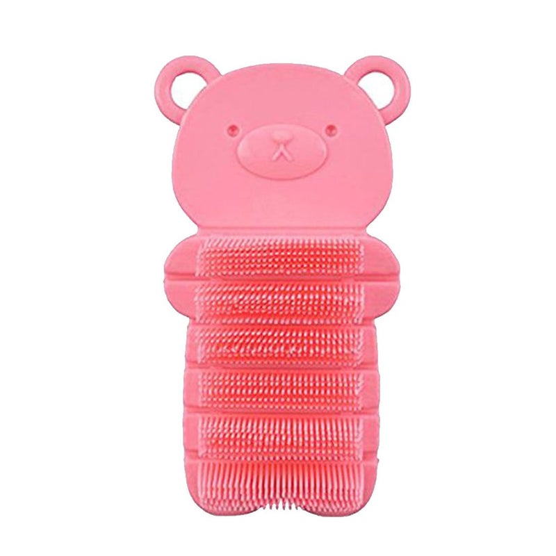 JINCH Nail Scrubber Brush Kids, Finger Nails Scrub Scrubbing Cleaning Brushes with Soft Bristle for Baby Children, Cute Animal Style and 2 Colors Choice (Pink) - Image 1