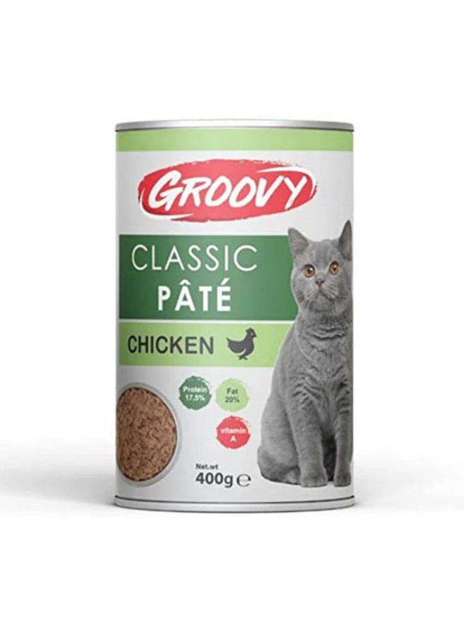 Groovy Classic Pate Adult Cat Wet Food Cans Chicken 400g Bundle - Image 2