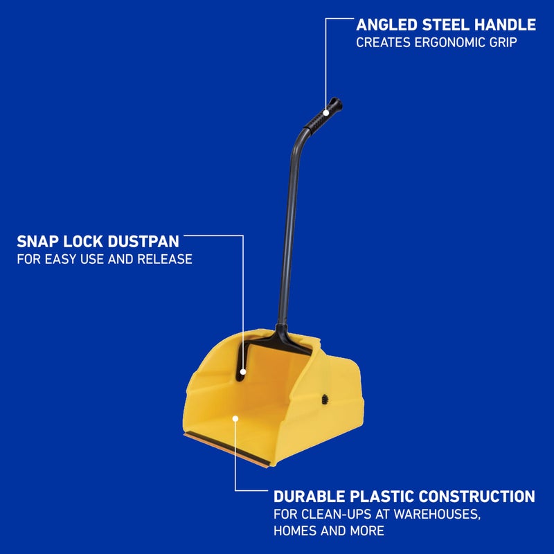 Quickie Debris Dustpan with Handle, Jumbo Debris Pan, Trash Collection for Industrial/Professional Cleaning - Image 3