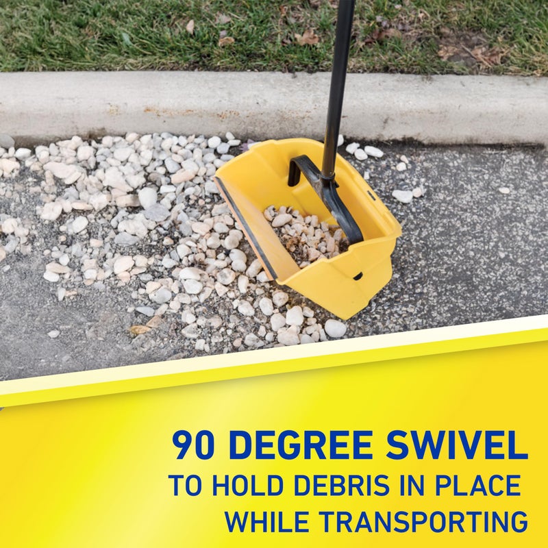 Quickie Debris Dustpan with Handle, Jumbo Debris Pan, Trash Collection for Industrial/Professional Cleaning - Image 4