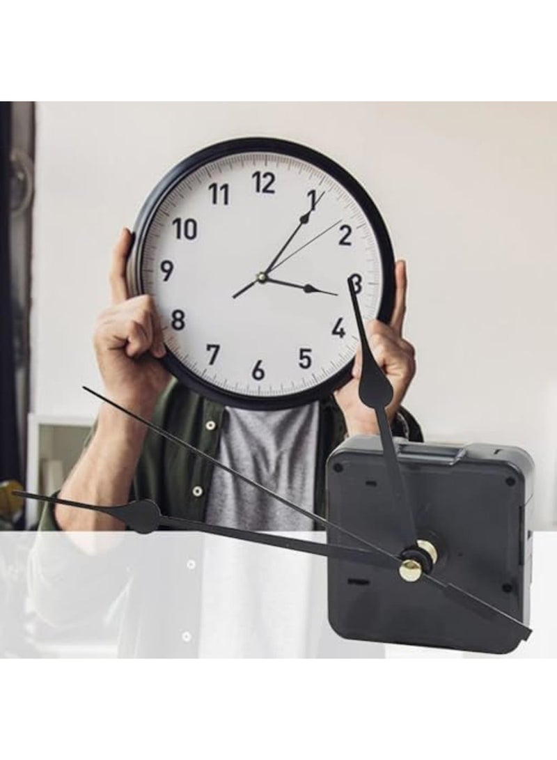 SYOSI طقم حركة استبدال الساعة، آلية ساعة حائط تعمل بالبطارية، تشمل الأيدي والمحرك، قطع إصلاح DIY للساعات الصغيرة والمنبهات، مثالي للمنزل والمكتب ومشاريع الحرف اليدوية - Image 4