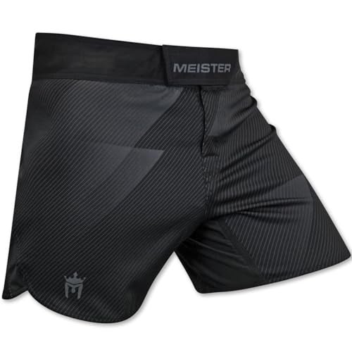 Meister Hybrid MidThigh Board Shorts for Boxing MMA Muay Thai Black Enigma 6 Inseam Large 3435 - Image 1