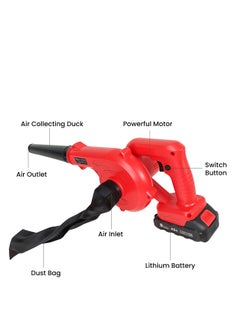 DEFAONS DEFAONS MEL:EL002 48V Cordless Electric Blower, 13500RPM, Dual Battery with Charger & Dust Bag for Car, Home, PC Cleaning  - Image 4