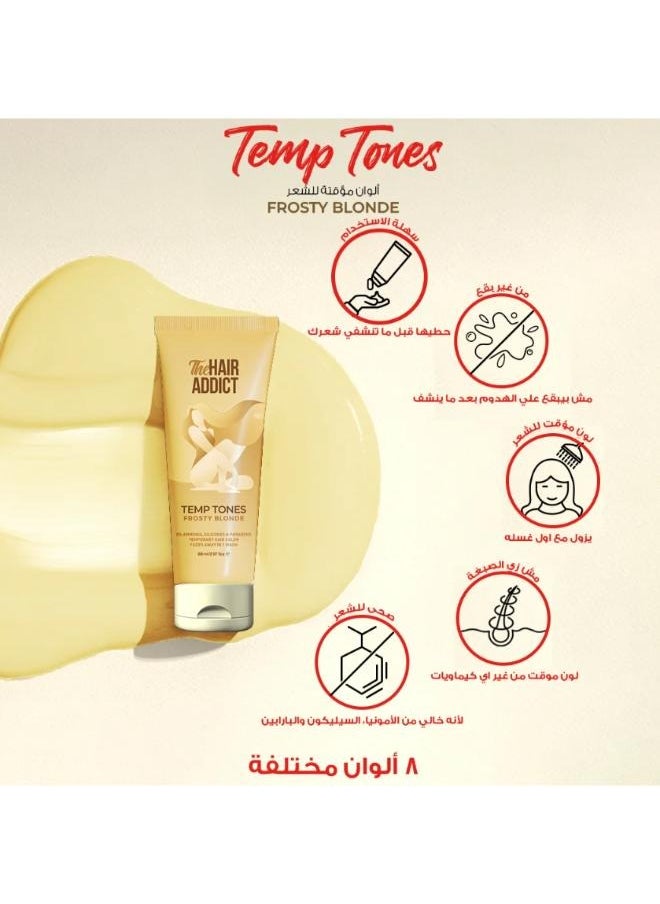 The Hair Addict Temp Tones  Frosty Blonde 88ml  - Image 2