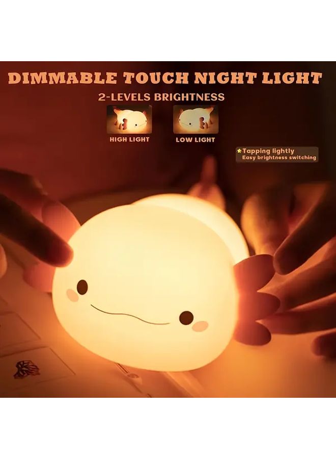 Axolotl Night Light USB Rechargeable Hexagonal Dinosaur Silicone Lamp Kids Room Decor Gift - Image 5