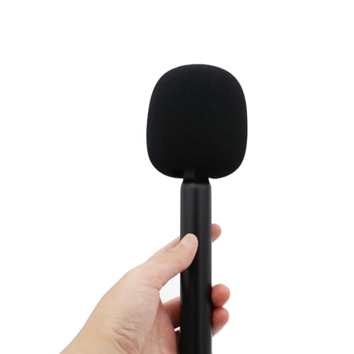 PDEEY Mic Stand fit for DJI/Rode/Hollyland Lark/Movo Wireless Microphone, Holder Handheld Stick, Mic Cover Windscreen - Image 3