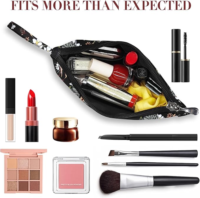 Gloppie Small Makeup Bag Make up Bags for Women Canvas Cosmetic Bag Pencil Case Small Toiletry Bag Travel Size Toiletries Swan - Image 4