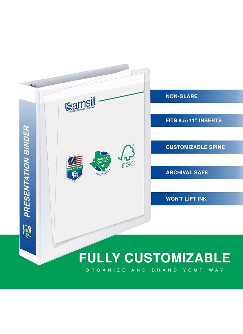 Samsill Samsill 1 Inch Document Storage BinderMade in USA FSC 100 Recycled Chipboard Round Ring Assorted Mix 3 Colors Dragon Fruit Blueberry Blue Coconut  - Image 3