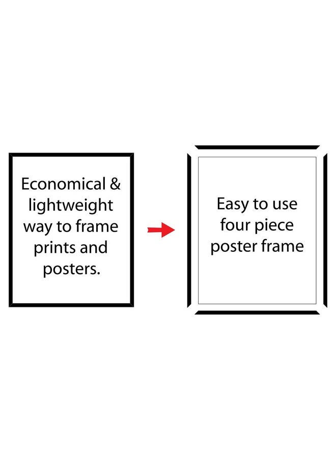 MCS - MCS Original Poster Frame 16x20 Black Lightweight Vertical & Horizontal Wall Hanging Large Picture Frame for Posters, Art Prints & Gallery Wall (2-Pack) - Image 1