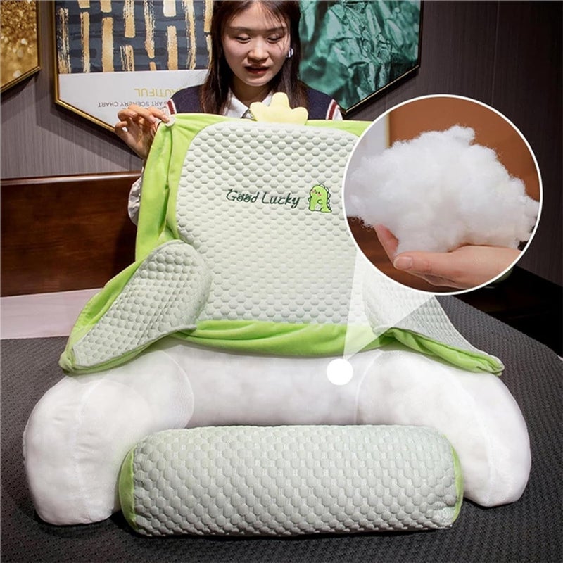 Reading Pillows, Waist and Neck Back Support Pillow Watching TV, Reading, Working, and Sitting in Bed(Gray,75x50cm) - Image 4